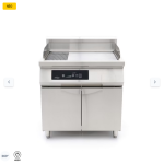  Επαγωγική πλάκα ψησίματος 700 - λεία και ραβδωτή - 10.000 W - διπλή - με βάση